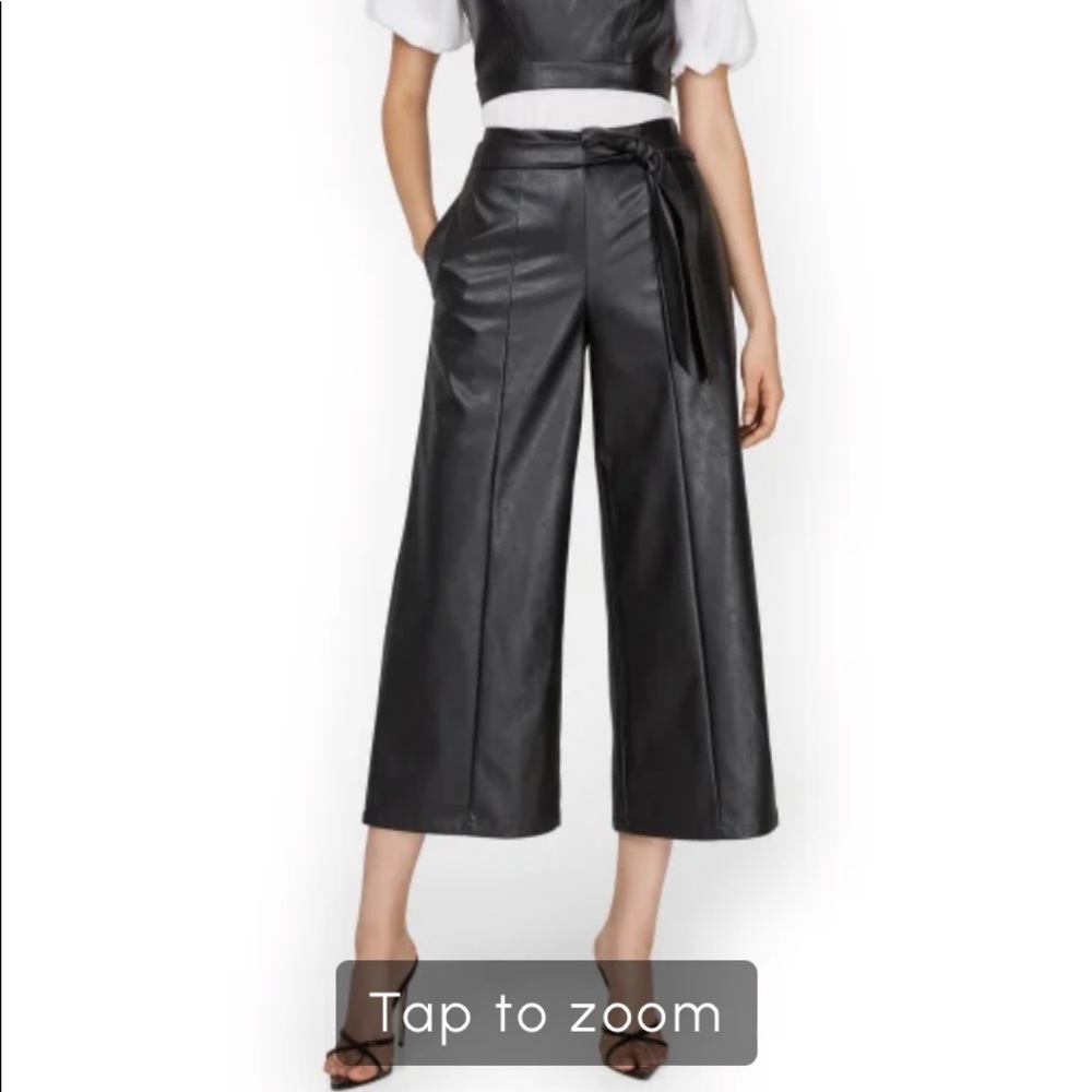 NWT Women’s wide leg faux leather pants